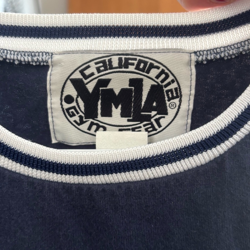 Vintage YMLA California Gym Gear Fox Graphic Navy Blue T-Shirt Size XL - Picture 2 of 6